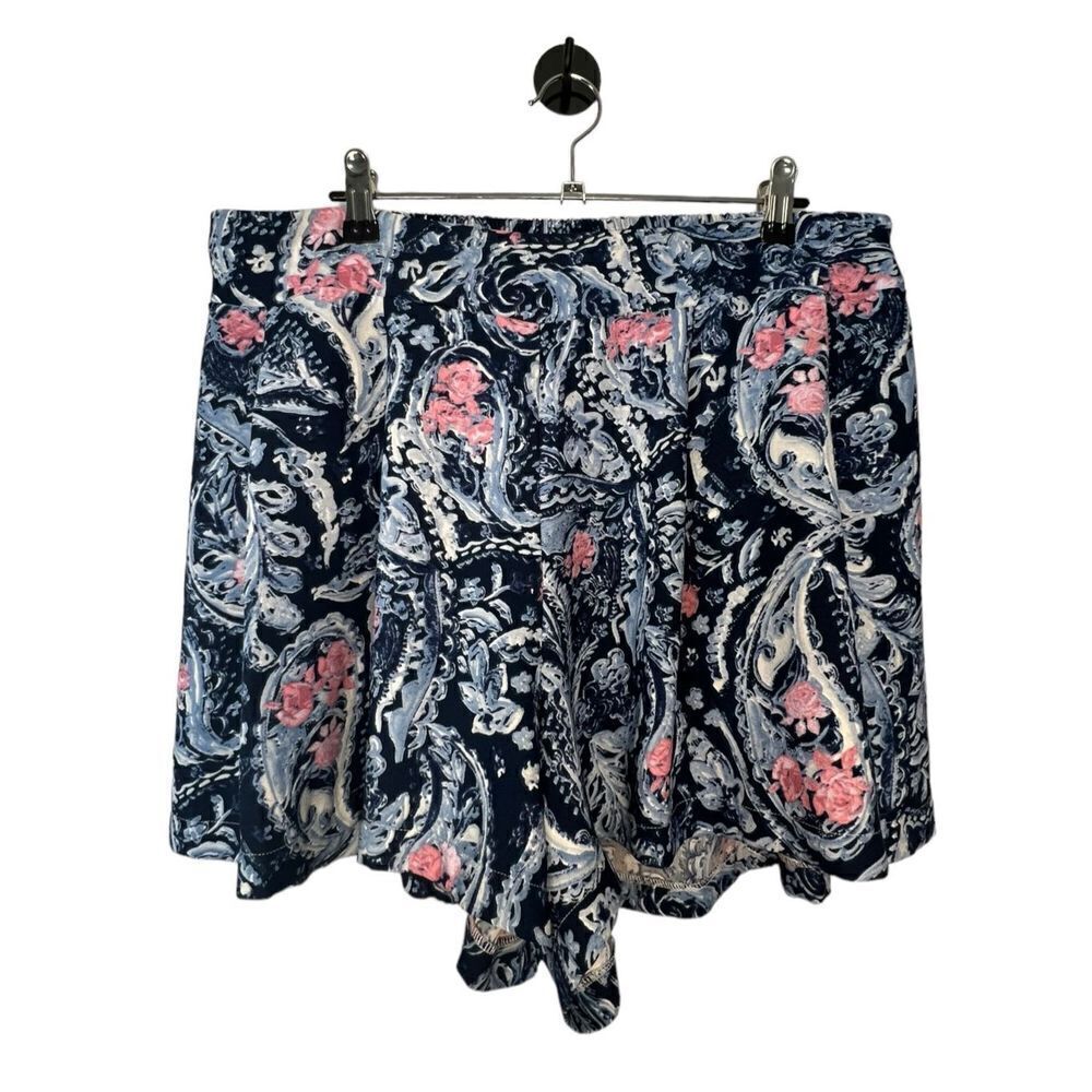 Torrid Abstract Floral Watercolor Patterned Flowy Stretchy Shorts